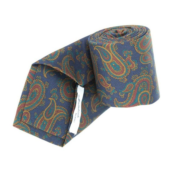 MATTABISCH MIDNIGHT BLUE PAISLEY TIE | MENS - Picture 2 of 4